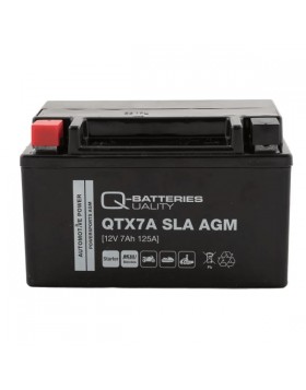 QTX7A (YTX7A-BS) Μπαταρία Μοτοσυκλέτας Q-BATTERIES SLA 12V 7Ah 125A