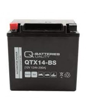QTX14-BS (YTX14-BS) Μπαταρία Μοτοσυκλέτας Q-BATTERIES GEL 12V 12Ah 200A