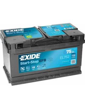 Μπαταρία Αυτοκινήτου 75Ah 730A EXIDE EL752 EFB Start & Stop