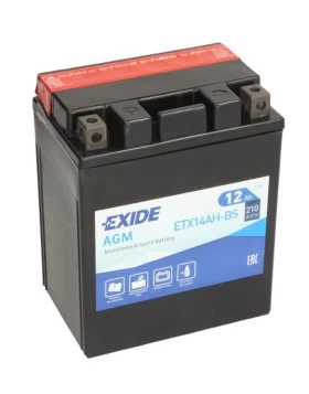 ETX14AH-BS(YTX14AH-BS) Μπαταρία Μοτοσυκλέτας EXIDE AGM 12Ah 200A