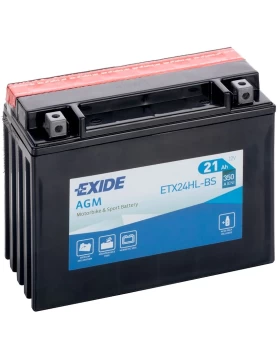 ETX24HL-BS(YTX24HL-BS) Μπαταρία Μοτοσυκλέτας EXIDE AGM 21Ah 350A