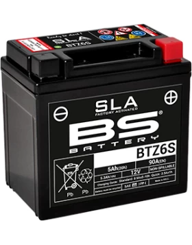 BTZ6S (YTZ6S) SLA Μπαταρία Μοτοσυκλέτας BS 12V 5.3Ah