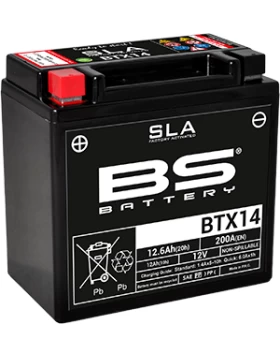 BTX14 (YTX14) SLA Μπαταρία Μοτοσυκλέτας BS 12V 12.6Ah