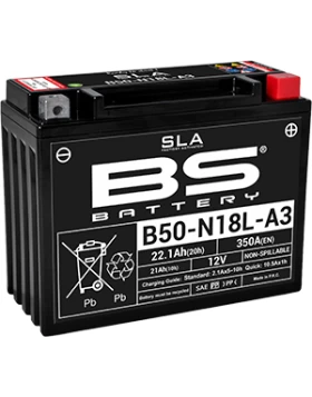 B50N18L-A3 (Y50N18L-A3) SLA Μπαταρία Μοτοσυκλέτας BS 12V 22.1Ah