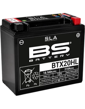 BTX20HL (YTX20HL) SLA Μπαταρία Μοτοσυκλέτας BS 12V 18.9Ah