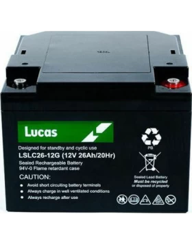 Μπαταρία VRLA-AGM & CYCLIC LUCAS LSLC26-12G | 12V 26Ah 260A