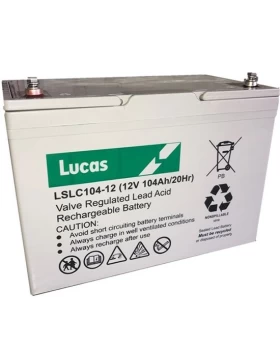 Μπαταρία VRLA-AGM & CYCLIC LUCAS LSLC104-12 | 12V 104Ah 150A