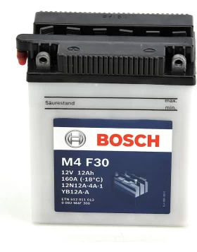 YB12A-A (12N12A-4A-1) Μπαταρία Μοτοσυκλέτας BOSCH M4F30 12Ah