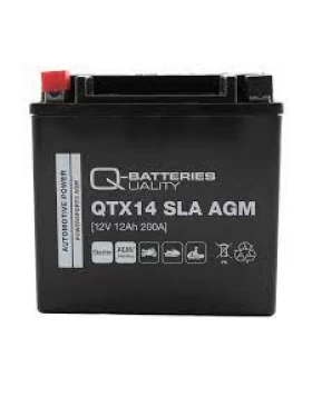 QTX14 (YTX14-BS) Μπαταρία Μοτοσυκλέτας Q-BATTERIES SLA 12V 12Ah 200A