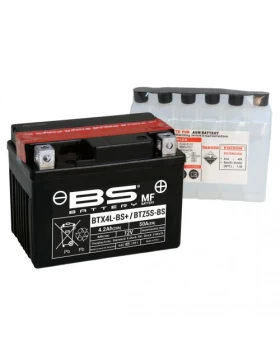 BTX4L+/BTZ5S-BS Μπαταρία Μοτοσυκλέτας BS 12V 4.2Ah 50A