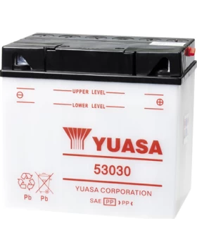 DIN53030 TAIB. Μπαταρία Μοτοσυκλέτας YUASA (Χωρίς υγρά) 30Ah