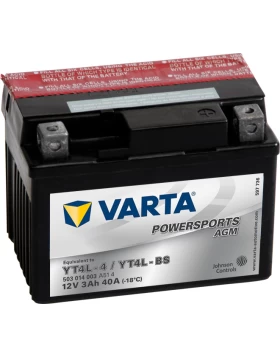 YT4L-4/YT4L-BS (YTX4L-BS) Μπαταρία Μοτοσυκλέτας VARTA Powersports AGM 3Ah 40A