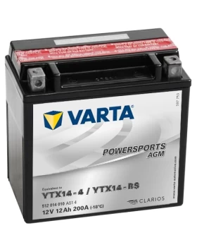 YTX14-4/YTX14-BS Μπαταρία Μοτοσυκλέτας VARTA Powersports AGM 12Ah