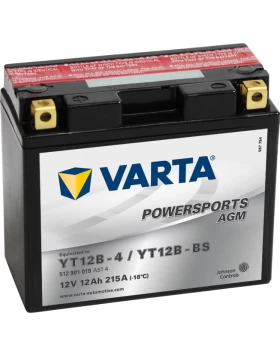 YT12B-4/YT12B-BS Μπαταρία Μοτοσυκλέτας VARTA Powersports AGM 12Ah