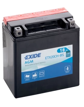 ETX20CH-BS(YTX20CH-BS) Μπαταρία Μοτοσυκλέτας EXIDE AGM 18Ah 230A