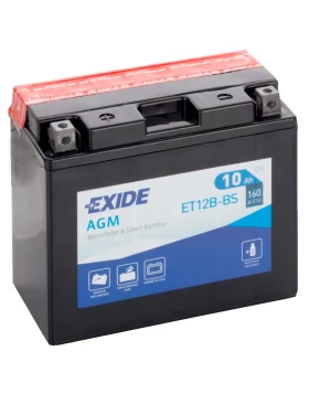 ET12B-BS(YT12B-BS) Μπαταρία Μοτοσυκλέτας EXIDE AGM 10Ah 160A