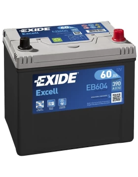 Μπαταρία Αυτοκινήτου 60Ah 390A EXIDE EXCELL EB604