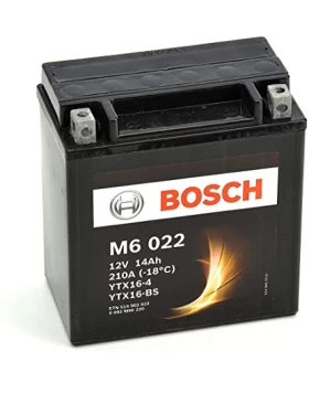 YTX16-BS Μπαταρία Μοτοσυκλέτας BOSCH M6022 AGM 14Ah 210A