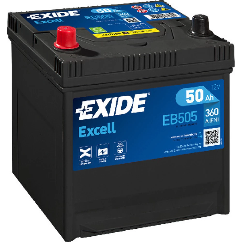 Μπαταρία Αυτοκινήτου 50Ah 360A EXIDE EXCELL EB505