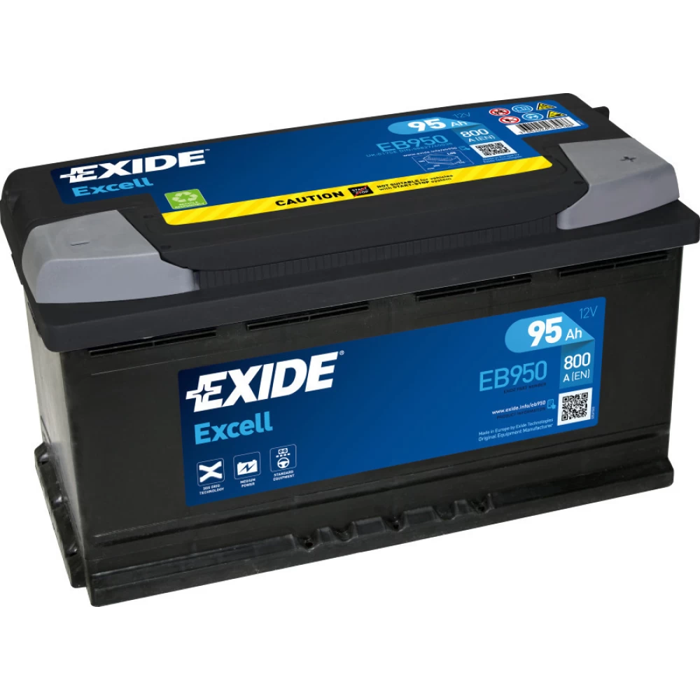 Μπαταρία Αυτοκινήτου 95Ah 800A EXIDE EXCELL EB950