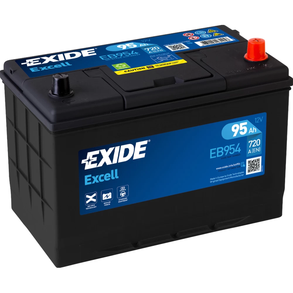 Μπαταρία Αυτοκινήτου 95Ah 720A EXIDE EXCELL EB954