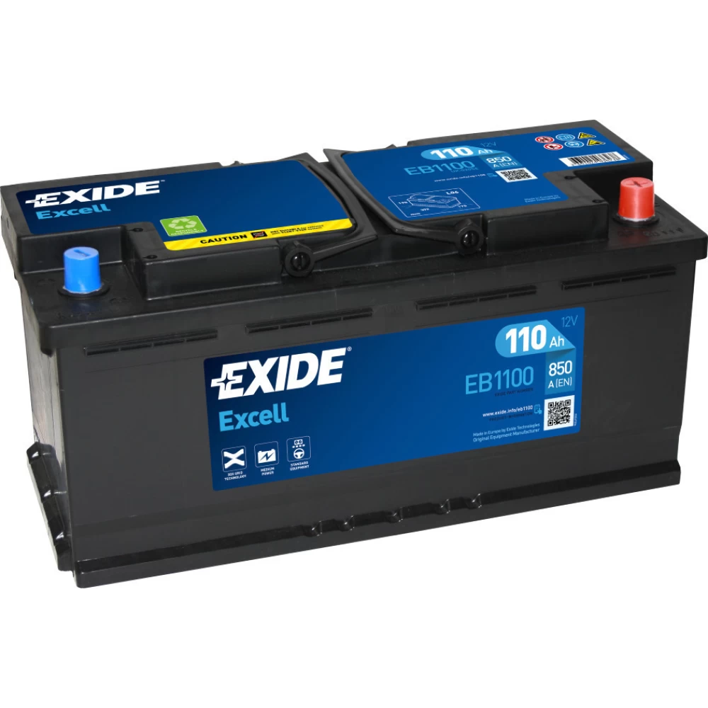 Μπαταρία Αυτοκινήτου 110Ah 850A EXIDE EXCELL EB1100