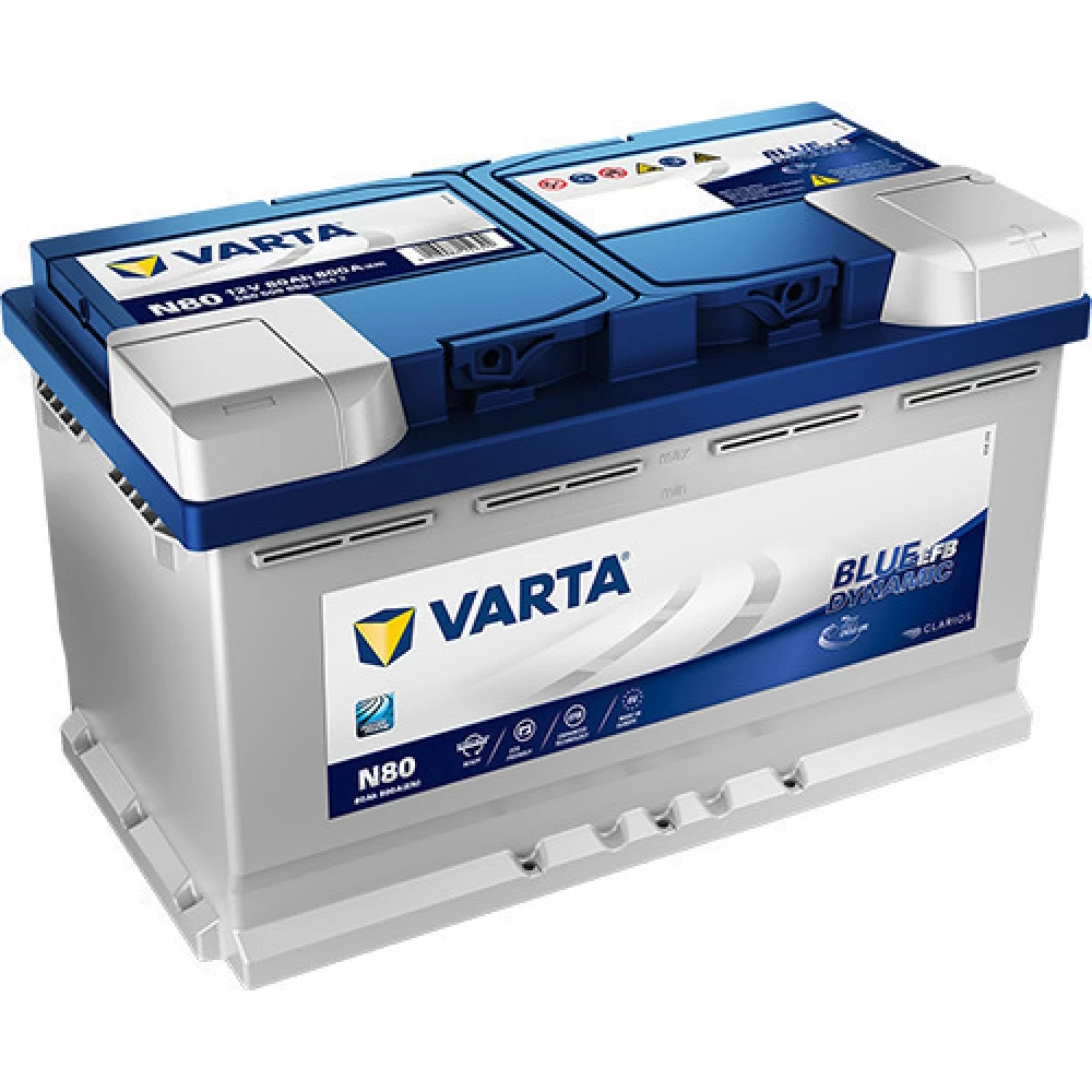 Μπαταρία αυτοκινήτου N80 VARTA 80Ah 800A Blue Dynamic EFB Start & Stop 