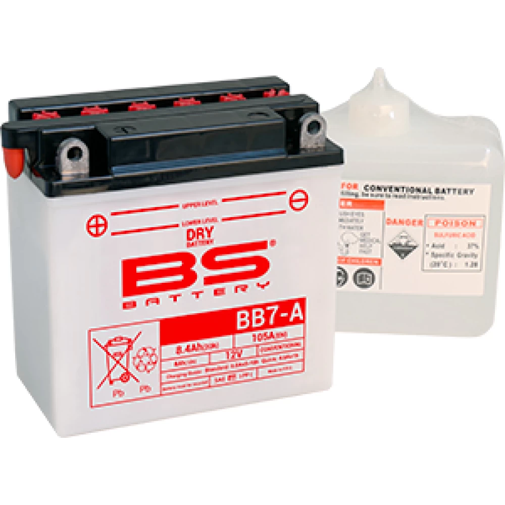 BB7-A (YB7-A) Μπαταρία Μοτοσυκλέτας BS 12V 8.4Ah