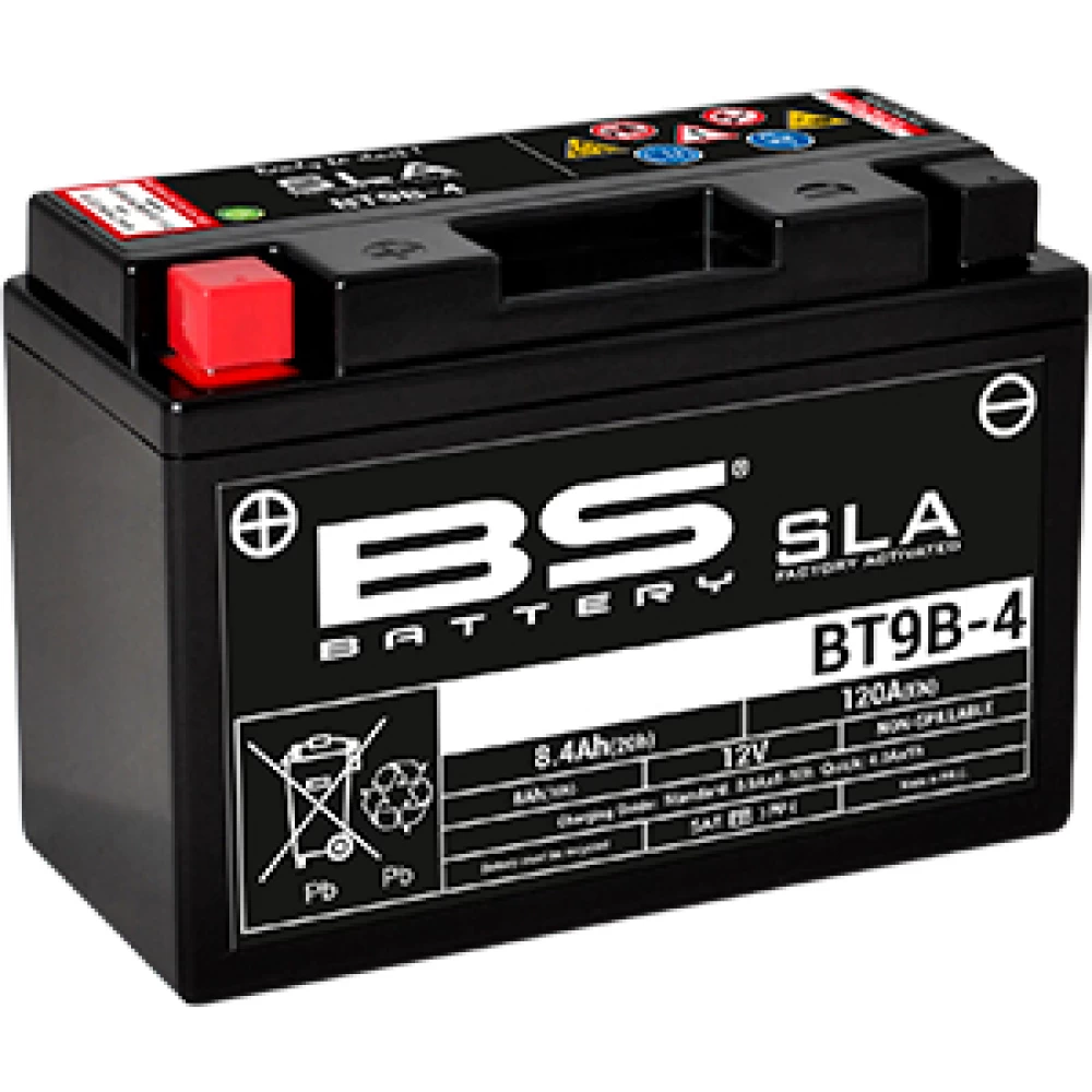 BT9B-4 (YT9B-4) SLA Μπαταρία Μοτοσυκλέτας BS 12V 8.4Ah