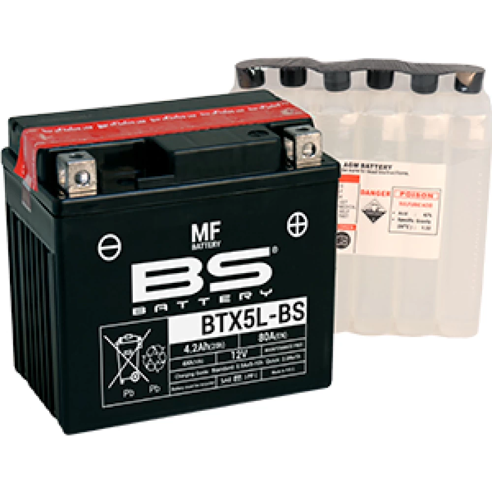 BTX5L-BS (YTX5L-BS) Μπαταρία Μοτοσυκλέτας BS 12V 4.2Ah