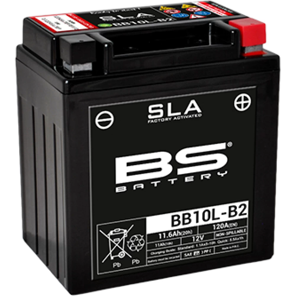 BB10L-B2 (YB10L-B2) SLA Μπαταρία Μοτοσυκλέτας BS 12V 10.5Ah