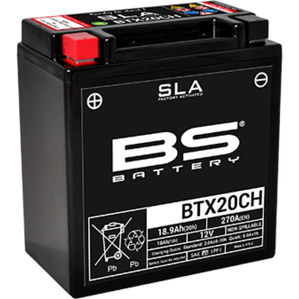 BTX20CH (YTX20CH) SLA Μπαταρία Μοτοσυκλέτας BS 12V 18.9Ah