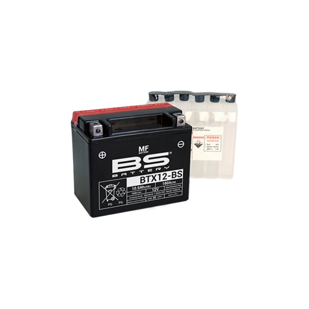 BTX12-BS (YTX12-BS) Μπαταρία Μοτοσυκλέτας BS 12V 10.5Ah