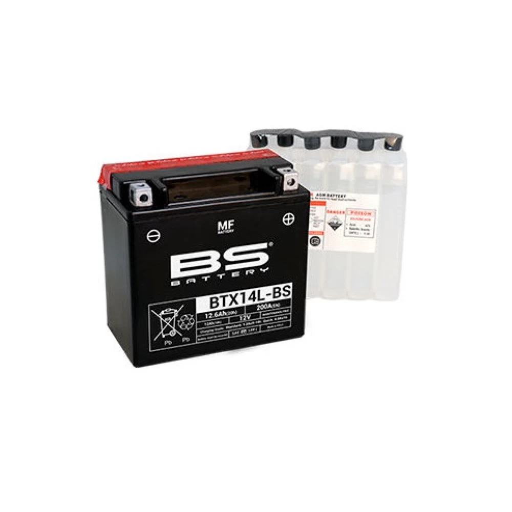 BTX14L-BS (YTX14L-BS) Μπαταρία Μοτοσυκλέτας BS 12V 12.6Ah