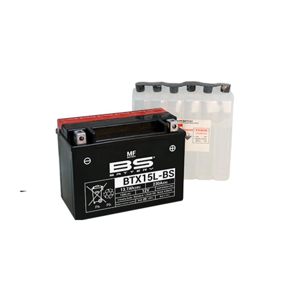 BTX15L-BS (YTX15L-BS) Μπαταρία Μοτοσυκλέτας BS 12V 13.7Ah