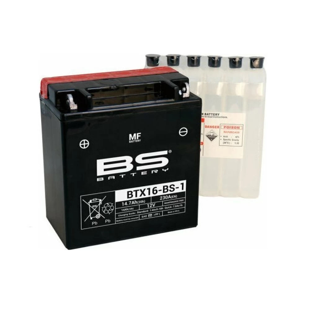 BTX16-BS-1 (YTX16-BS-1) Μπαταρία Μοτοσυκλέτας BS 12V 14.7A