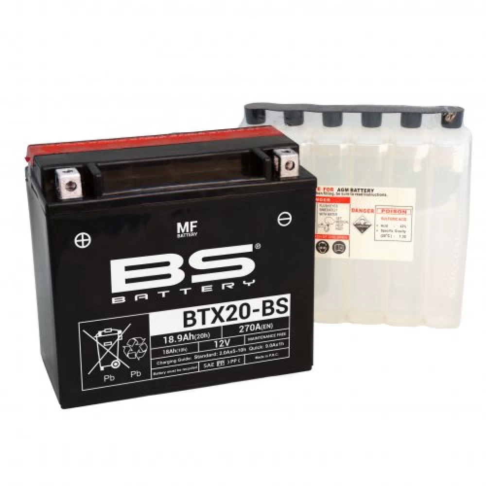 BTX20-BS (YTX20-BS) Μπαταρία Μοτοσυκλέτας BS 12V 18.9Ah