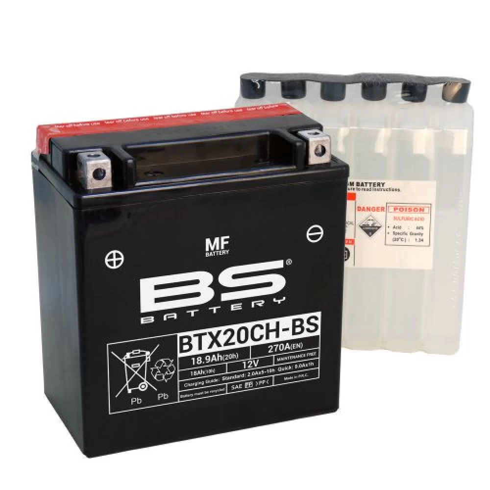 BTX20CH-BS (YTX20CH-BS) Μπαταρία Μοτοσυκλέτας BS 12V 18.9Ah