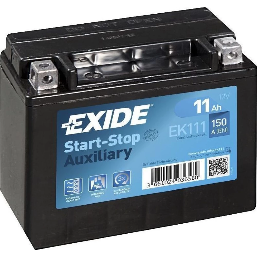 Μπαταρία αυτοκινήτου EK111 EXIDE 11Ah 150A Auxiliary AGM Start - Stop