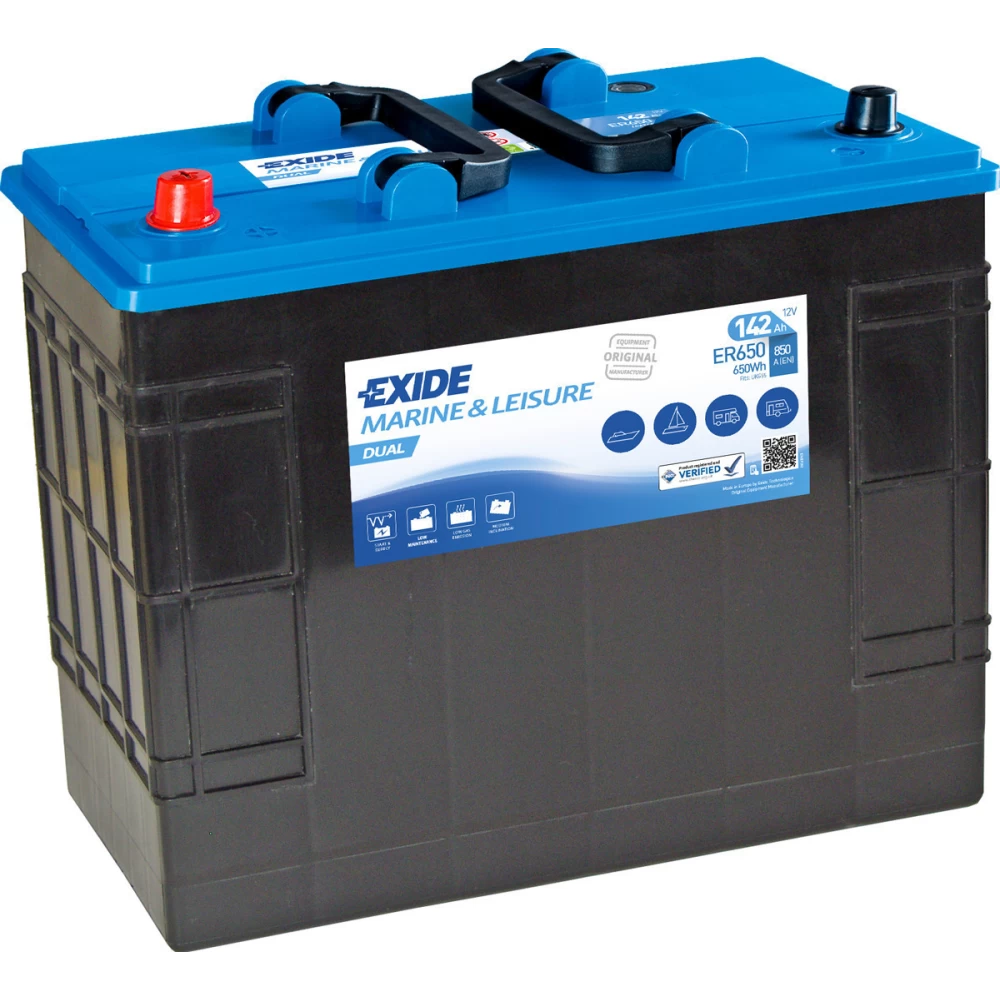 Μπαταρία σκάφους ER650 EXIDE Μarine & Leisure Dual 142Ah 850A