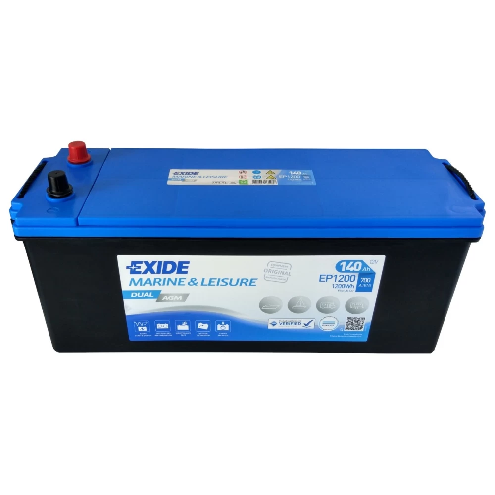 Μπαταρία σκάφους EP1200 EXIDE Μarine & Leisure Dual AGM 140Ah 700A