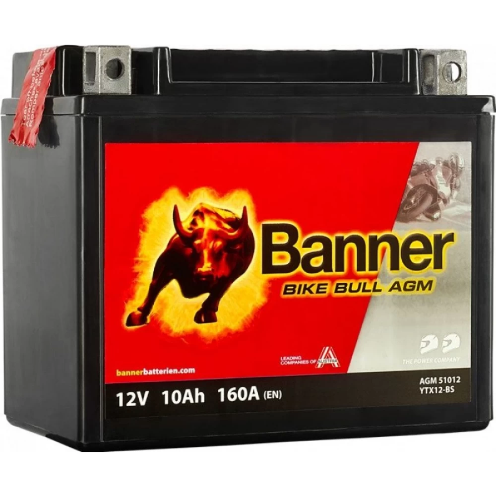 YTX12-BS Μπαταρία Μοτοσυκλέτας BANNER Bike Bull AGM 12V 10Ah 160A