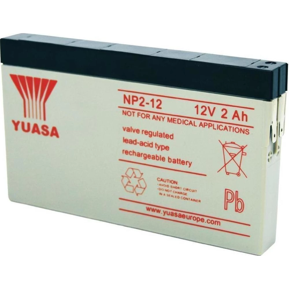 Μπαταρία VRLA-AGM YUASA NP2-12 | 12V 2Ah