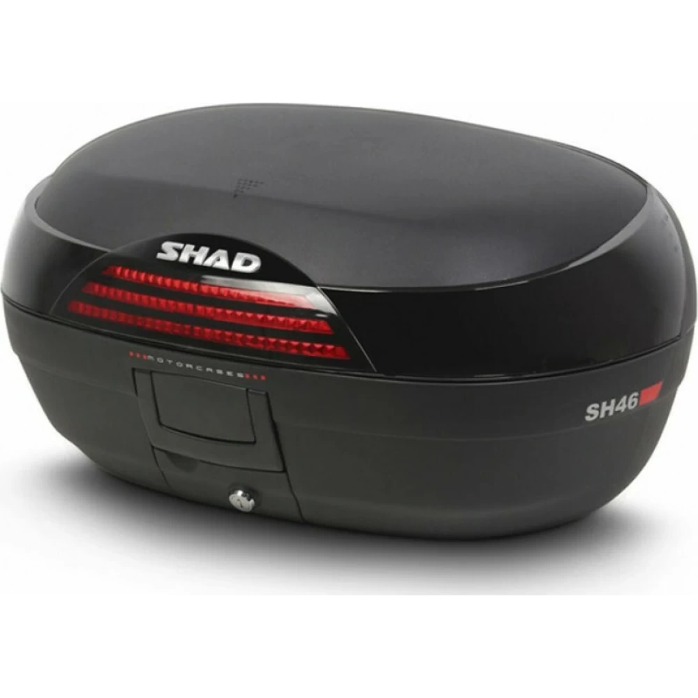 Βαλίτσα Μηχανής SHAD SH46 Μαύρη Με Κόκκινα Κρύσταλλα 46lt 