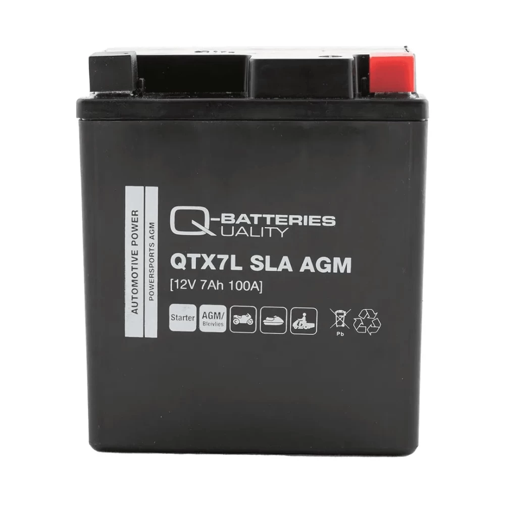 QTX7L (YTX7L-BS) Μπαταρία Μοτοσυκλέτας Q-BATTERIES SLA 12V 7Ah 100A