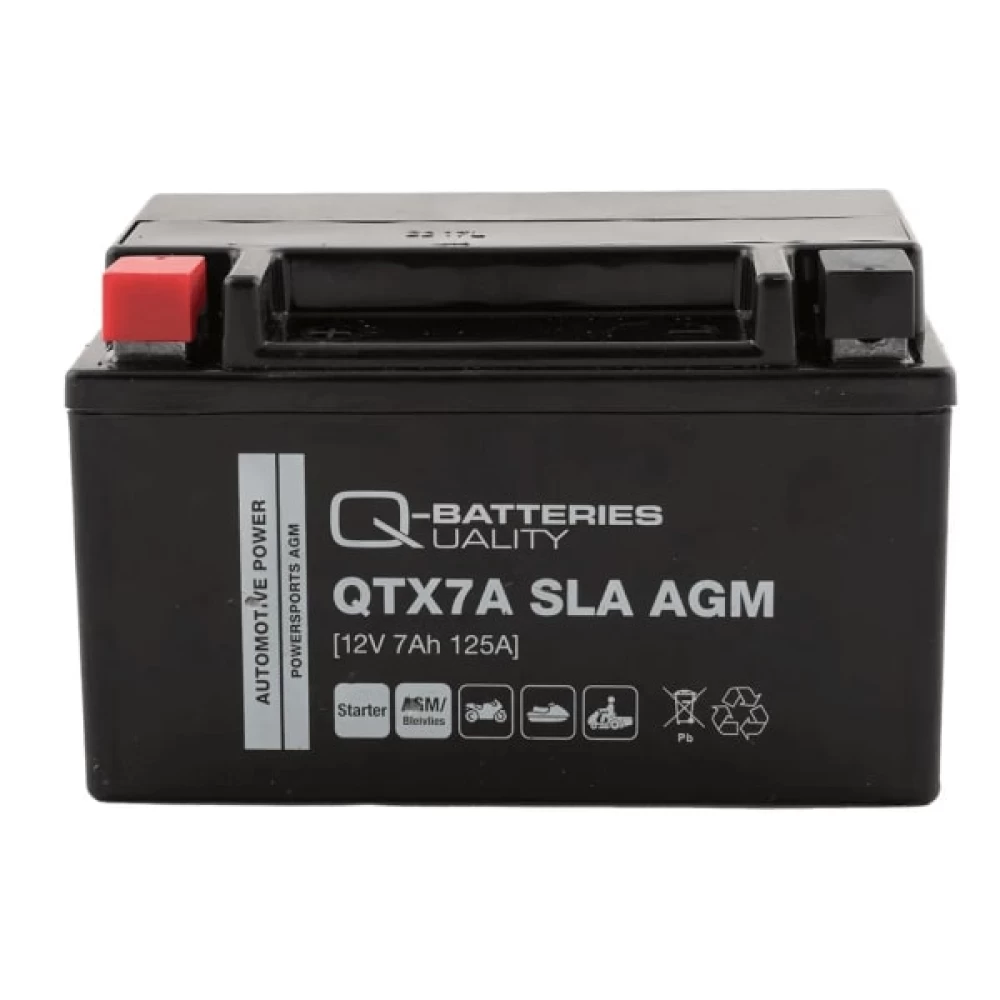 QTX7A (YTX7A-BS) Μπαταρία Μοτοσυκλέτας Q-BATTERIES SLA 12V 7Ah 125A