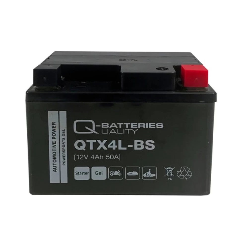 QTX4L-BS (YTX4L-BS) Μπαταρία Μοτοσυκλέτας Q-BATTERIES GEL 12V 4Ah 50A