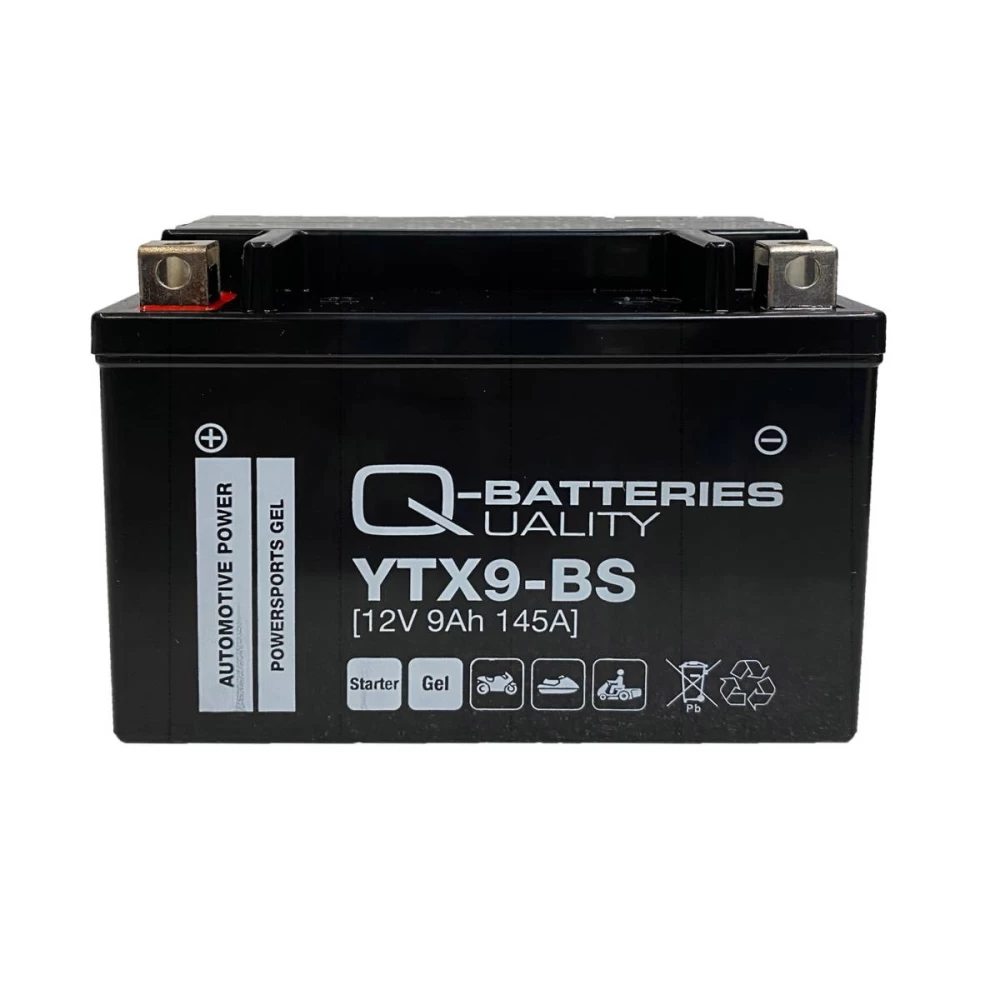 YTX9-BS Μπαταρία Μοτοσυκλέτας Q-BATTERIES GEL 12V 9Ah 145A