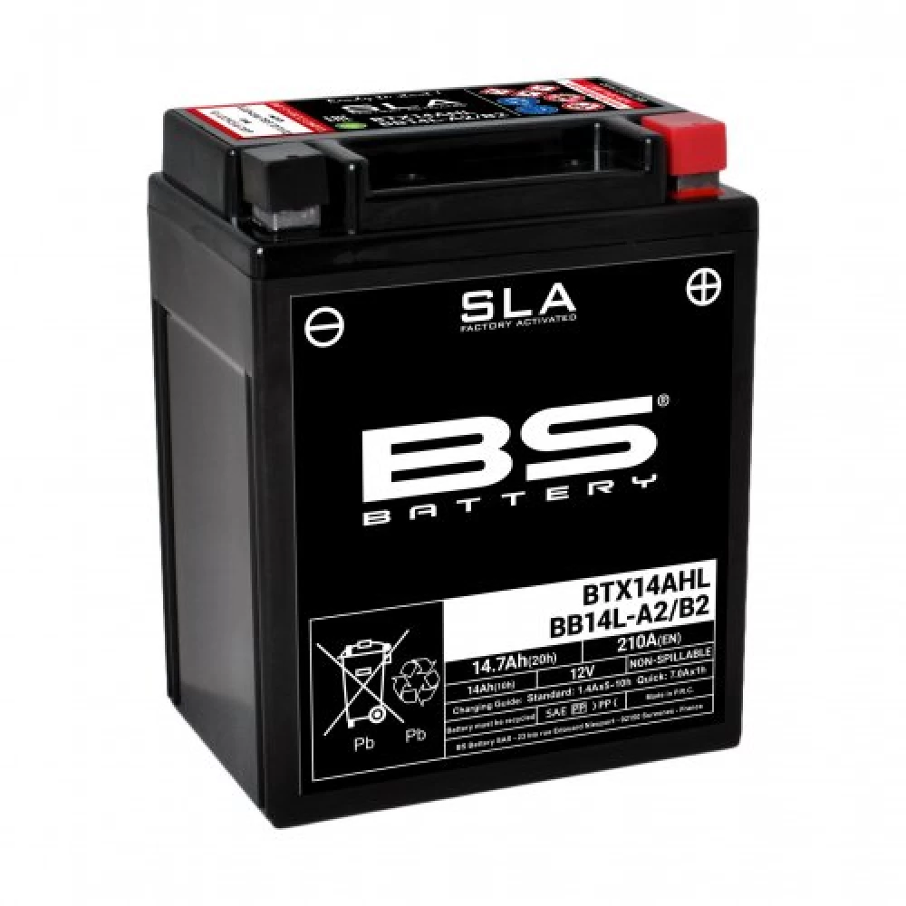 BB14L-A2/B2 SLA Μπαταρία Μοτοσυκλέτας BS 12V 14.7Ah 210A