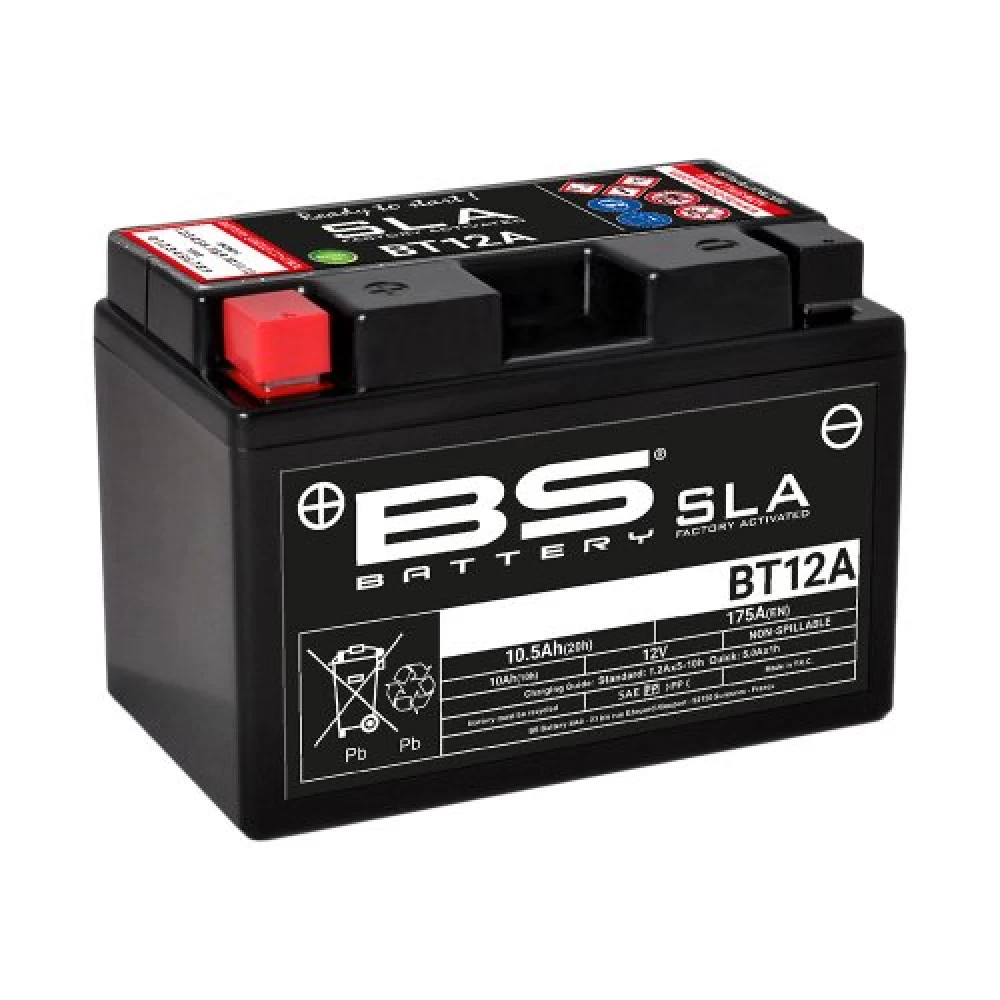 BT12A (YT12A) SLA Μπαταρία Μοτοσυκλέτας BS 12V 10.5Ah 175A